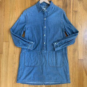 The Great. Scout Chambray Shirt Dress Size 1 Small